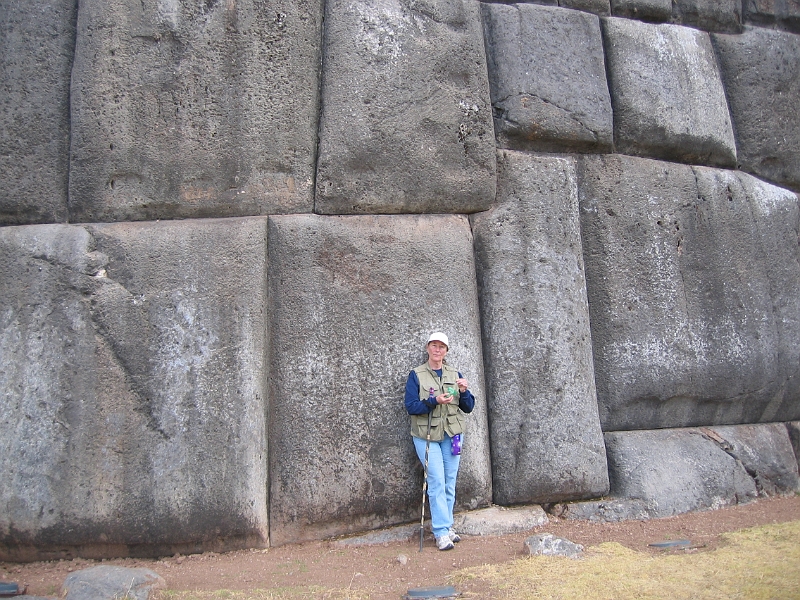 0806130058.JPG - Day 7, Friday, June 13, Cuzco. Sacsawaman ruinas. Some of the largest stones known were used to build this fortress.
