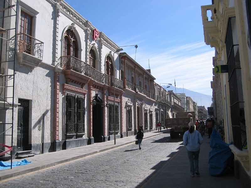 0806170003.JPG - Day 11, Tuesday, June 17, Arequipa.  Known as the "white city" for extensive use of sillar, a white volcanic stone.